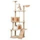 Котешко дърво със сизалени стълбове, бежово, 191 см