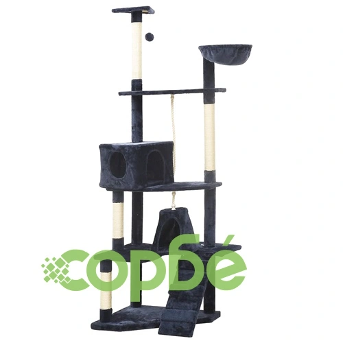 Котешко дърво със сизалени стълбове, синьо, 191 см ➤ топ цена ➤ sorbe.bg