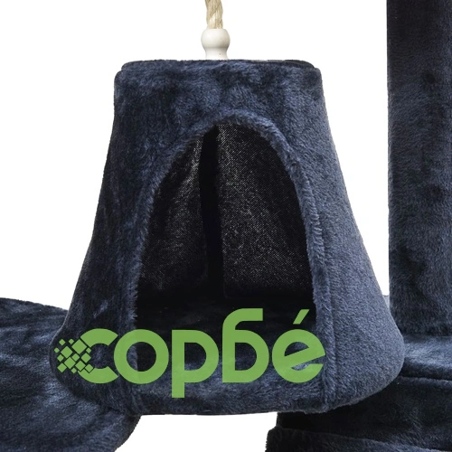 Котешко дърво със сизалени стълбове, синьо, 191 см ➤ топ цена ➤ sorbe.bg