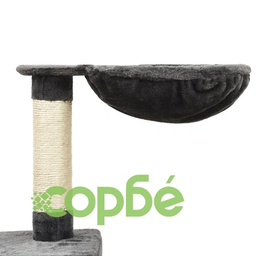 Котешко дърво със сизалени стълбове, тъмносиво, 122 см ➤ топ цена ➤ sorbe.bg