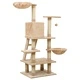 Котешко дърво със сизалени стълбове за драскане, бежово, 122 см