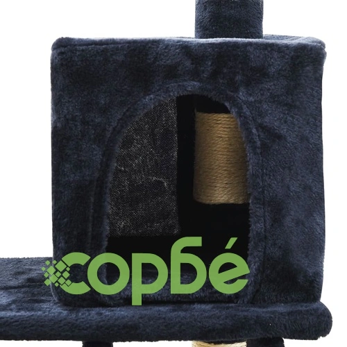 Котешко дърво със сизалени стълбове за драскане, синьо, 122 см ➤ топ цена ➤ sorbe.bg