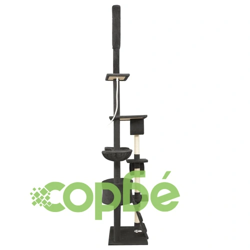 Котешко дърво от пода до тавана, тъмносиво, 220-240 см ➤ топ цена ➤ sorbe.bg