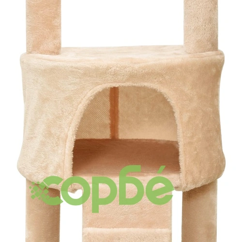 Котешко дърво от пода до тавана, бежово, 220-240 см ➤ топ цена ➤ sorbe.bg