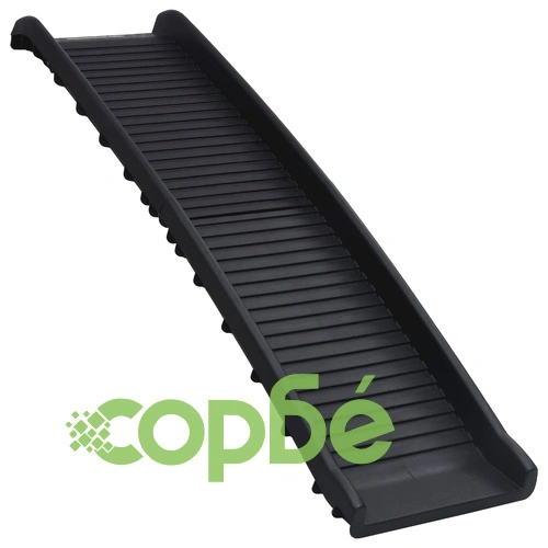 Сгъваема рампа за кучета, черна, 155,5x40x15,5 см ➤ топ цена ➤ sorbe.bg