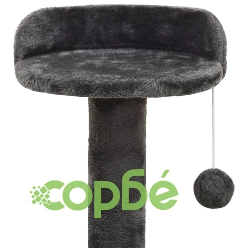 Котешко дърво със сизалени стълбове, тъмносиво, 120 см ➤ топ цена ➤ sorbe.bg