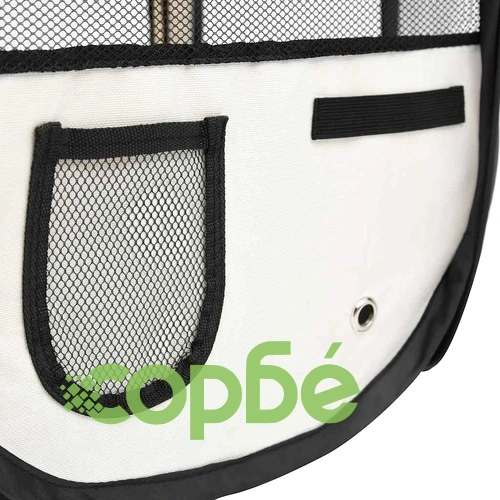 Сгъваема кучешка кошара с чанта за носене, черна, 145x145x61 см ➤ топ цена ➤ sorbe.bg