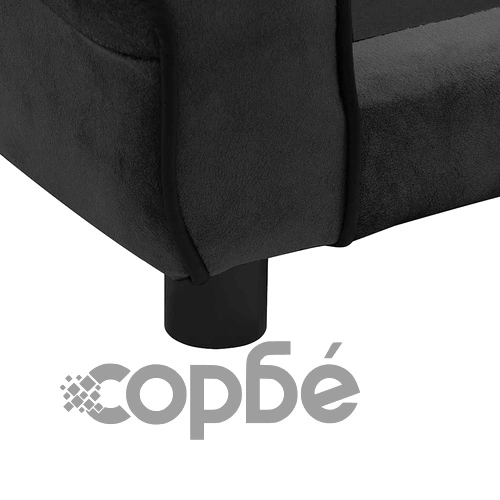 Кучешки диван, черен, 72x45x30 см, плюш ➤ топ цена ➤ sorbe.bg