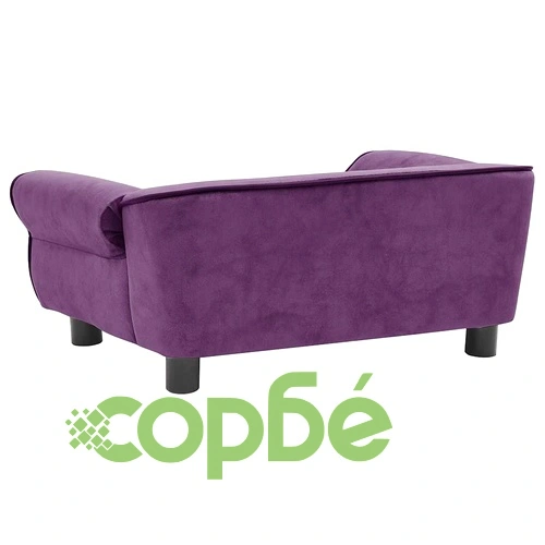 Кучешки диван, бордо, 72x45x30 см, плюш ➤ топ цена ➤ sorbe.bg