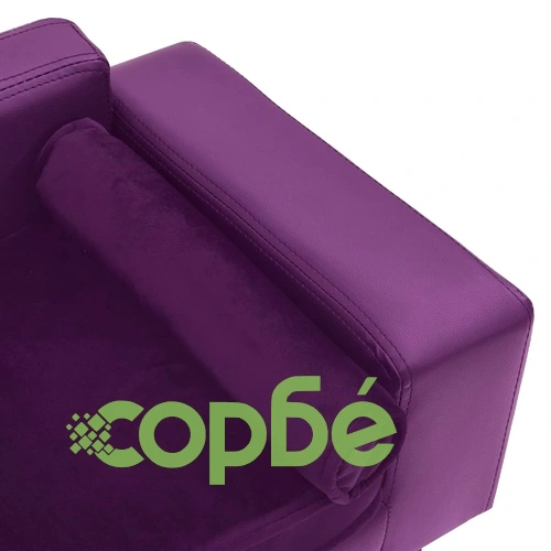 Кучешки диван, бордо, 81x43x31 см, плюш и изкуствена кожа ➤ топ цена ➤ sorbe.bg