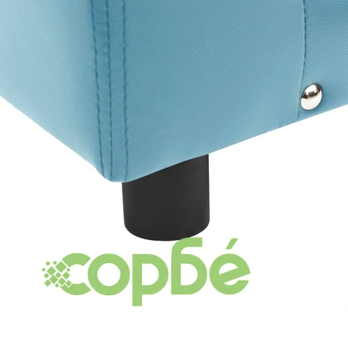 Кучешки диван, тюркоаз, 81x43x31 см, плюш и изкуствена кожа ➤ топ цена ➤ sorbe.bg