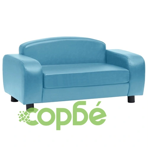 Кучешки диван, тюркоаз, 80x50x40 см, изкуствена кожа ➤ топ цена ➤ sorbe.bg