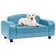 Кучешки диван, тюркоаз, 80x50x40 см, изкуствена кожа
