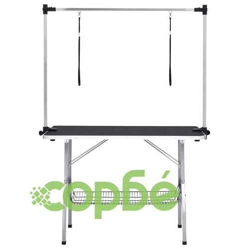 Регулируема маса за груминг на кучета с 2 каишки и кошница ➤ топ цена ➤ sorbe.bg