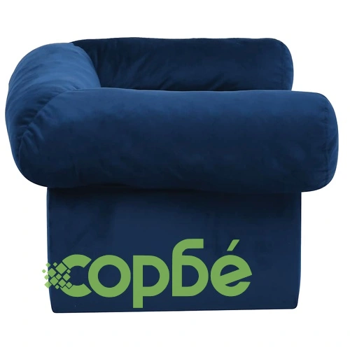 Кучешки диван с чекмедже, син, 75x50x38 см, плюш ➤ топ цена ➤ sorbe.bg