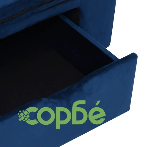 Кучешки диван с чекмедже, син, 75x50x38 см, плюш ➤ топ цена ➤ sorbe.bg