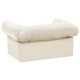 Кучешки диван с чекмедже, кремав, 75x50x38 см, плюш