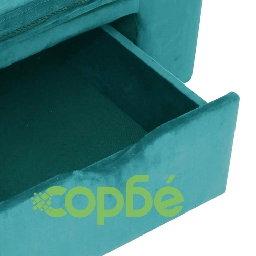 Кучешки диван с чекмедже, тюркоаз, 75x50x38 см, плюш ➤ топ цена ➤ sorbe.bg