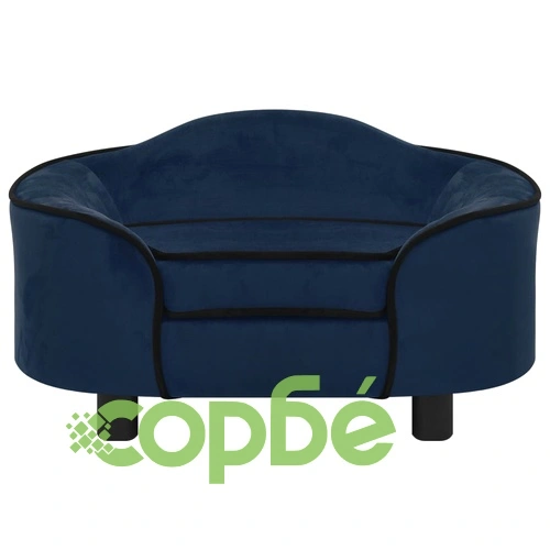 Кучешки диван, син, 67x47x36 см, плюш ➤ топ цена ➤ sorbe.bg