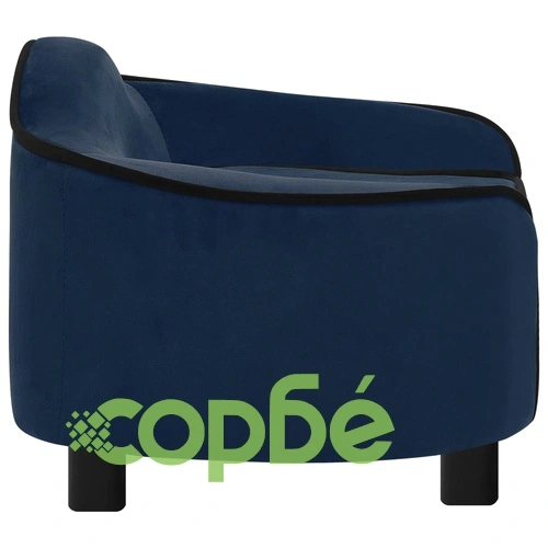 Кучешки диван, син, 67x47x36 см, плюш ➤ топ цена ➤ sorbe.bg