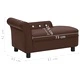 Кучешки диван, кафяв, 83x45x42 см, изкуствена кожа