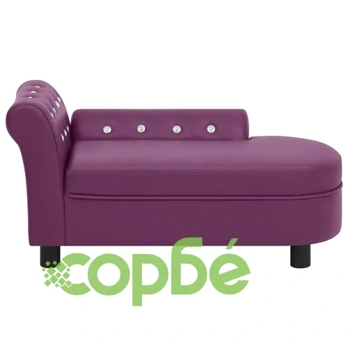 Кучешки диван, бордо, 83x45x42 см, изкуствена кожа ➤ топ цена ➤ sorbe.bg