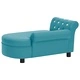 Кучешки диван, тюркоаз, 83x45x42 см, изкуствена кожа