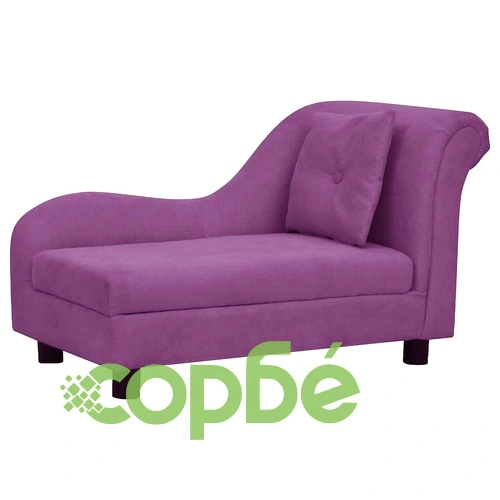 Кучешки диван с възглавница, бордо, 83x44x44 см, плюш ➤ топ цена ➤ sorbe.bg