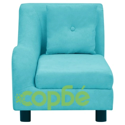 Кучешки диван с възглавница, тюркоаз, 83x44x44 см, плюш ➤ топ цена ➤ sorbe.bg