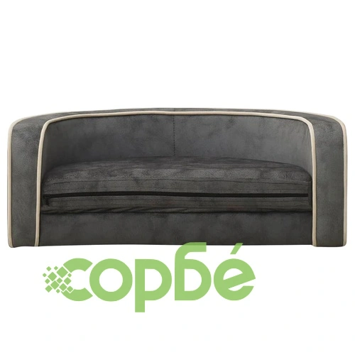 Сгъваем кучешки диван сив 73x67x26 см плюш перима възглавница ➤ топ цена ➤ sorbe.bg