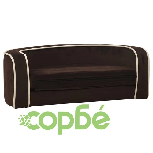 Сгъваем кучешки диван кафяв 73x67x26 см плюш перима възглавница ➤ топ цена ➤ sorbe.bg