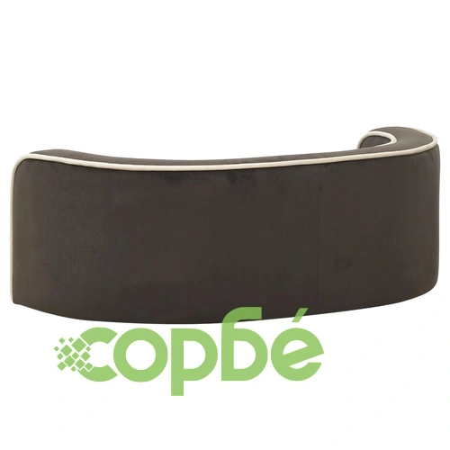 Сгъваем кучешки диван, тъмносив, 73x67x26 см, плюш, възглавница ➤ топ цена ➤ sorbe.bg