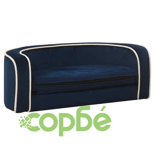 Сгъваем кучешки диван син 73x67x26 см плюш перима възглавница ➤ топ цена ➤ sorbe.bg