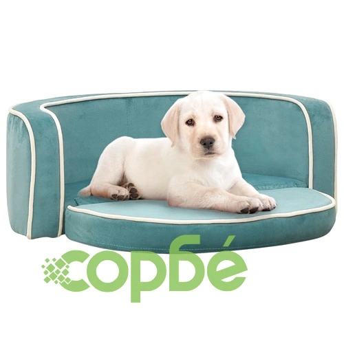 Сгъваем кучешки диван тюркоаз 73x67x26 см плюш възглавница ➤ топ цена ➤ sorbe.bg