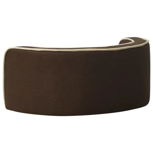 Сгъваем кучешки диван кафяв 76x71x30 см лен перима възглавница ➤ топ цена ➤ sorbe.bg