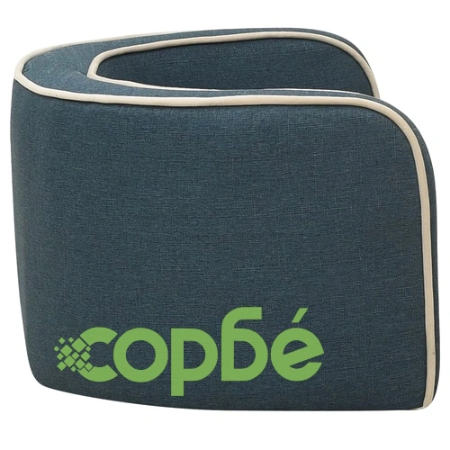 Сгъваем кучешки диван син 76x71x30 см лен перима възглавница ➤ топ цена ➤ sorbe.bg