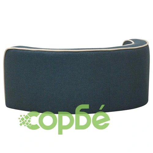 Сгъваем кучешки диван син 76x71x30 см лен перима възглавница ➤ топ цена ➤ sorbe.bg