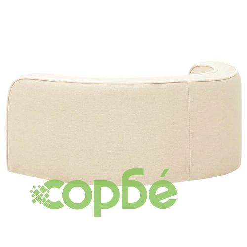 Сгъваем кучешки диван кремав 76x71x30 см лен перима възглавница ➤ топ цена ➤ sorbe.bg