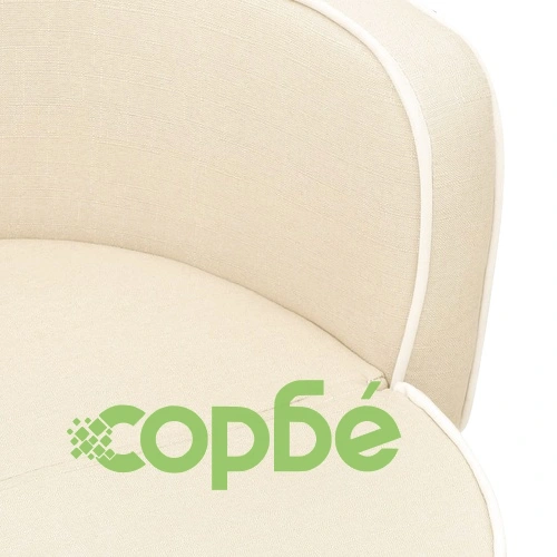 Сгъваем кучешки диван кремав 76x71x30 см лен перима възглавница ➤ топ цена ➤ sorbe.bg