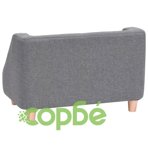 Кучешки диван, сив, 60x37x39 см, лен ➤ топ цена ➤ sorbe.bg