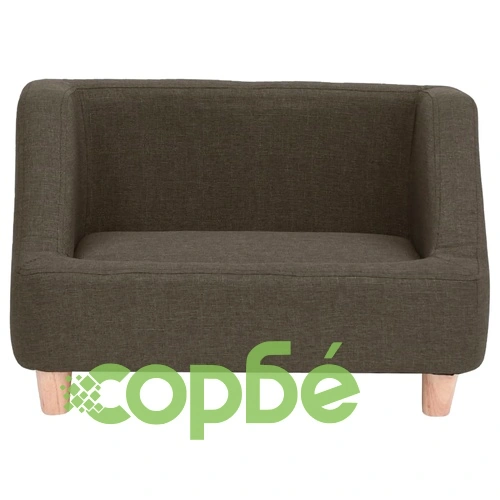 Кучешки диван, тъмносив, 60x37x39 см, лен ➤ топ цена ➤ sorbe.bg