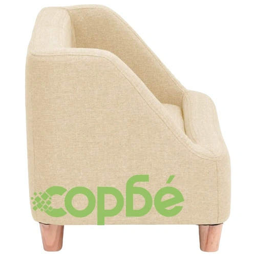 Кучешки диван, кремав, 60x37x39 см, лен ➤ топ цена ➤ sorbe.bg