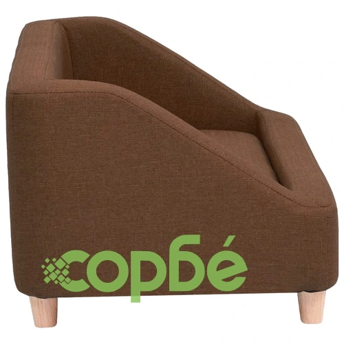 Кучешки диван, кафяв, 85x50x39 см, лен ➤ топ цена ➤ sorbe.bg