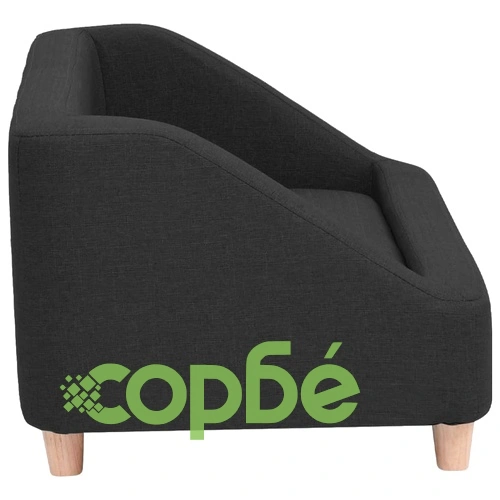 Кучешки диван, черен, 85x50x39 см, лен ➤ топ цена ➤ sorbe.bg