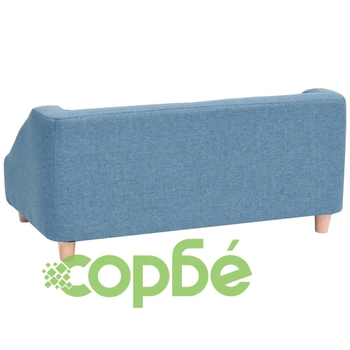 Кучешки диван, син, 85x50x39 см, лен ➤ топ цена ➤ sorbe.bg