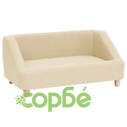 Кучешки диван, кремав, 85x50x39 см, лен ➤ топ цена ➤ sorbe.bg