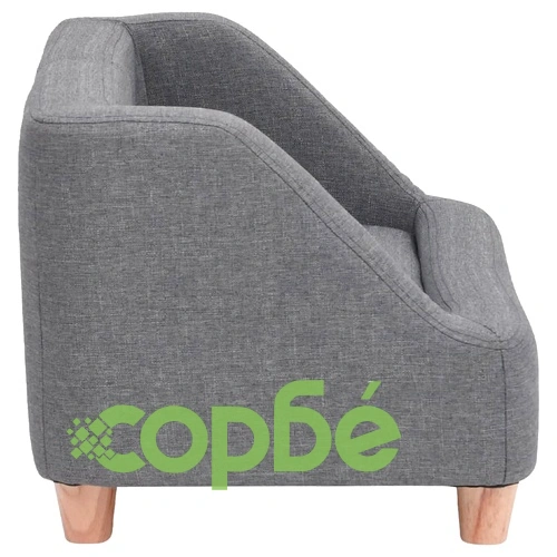 Кучешки диван, сив, 95x63x39 см, лен ➤ топ цена ➤ sorbe.bg