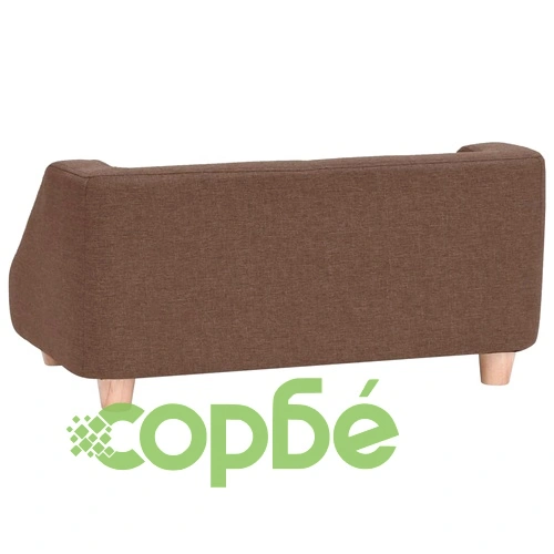 Кучешки диван, кафяв, 95x63x39 см, лен ➤ топ цена ➤ sorbe.bg