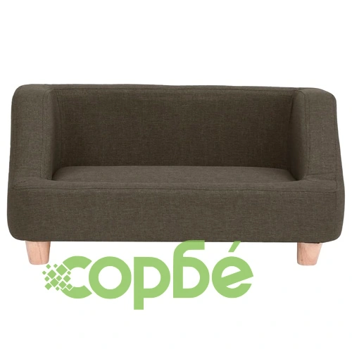 Кучешки диван, тъмносив, 95x63x39 см, лен ➤ топ цена ➤ sorbe.bg