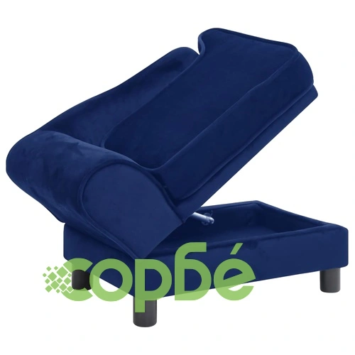 Кучешки диван, син, 57x34x36 см, плюш ➤ топ цена ➤ sorbe.bg